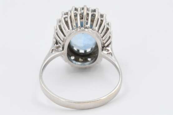 Aquamarine Diamond Ring - Foto 5