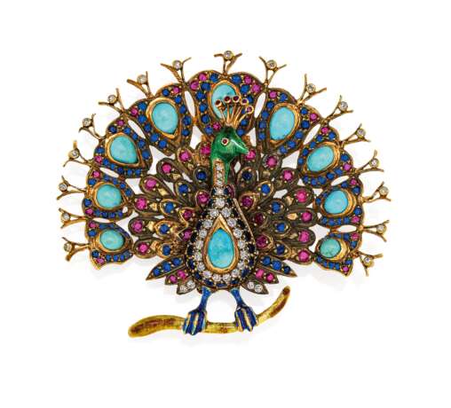 Peacock Brooch - Foto 1