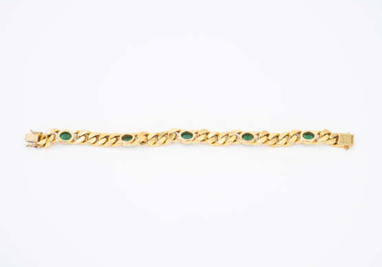 Emerald Diamond Set: Curb Chain Bracelet, Ring and Stud Earrings - photo 3
