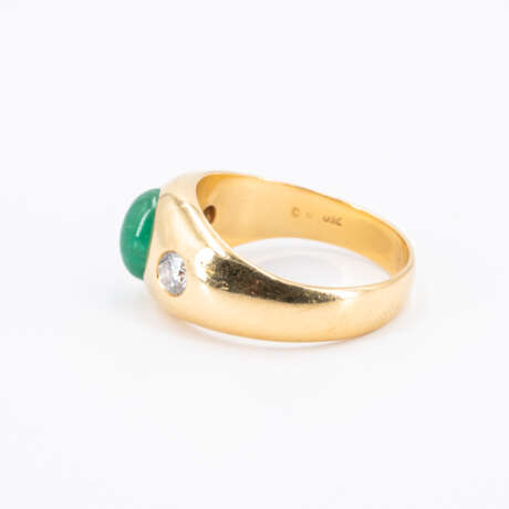 Emerald Diamond Set: Curb Chain Bracelet, Ring and Stud Earrings - фото 5