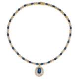 Sapphire Diamond Necklace - photo 2