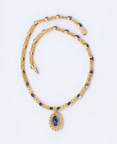 Sapphire Diamond Necklace - фото 3