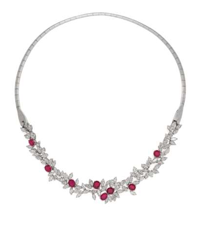 Burma Ruby and Diamond Necklace/Bracelet - фото 1