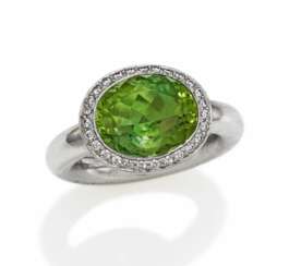 Tourmaline Diamond Ring