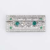 Emerald Diamond Brooch - photo 2