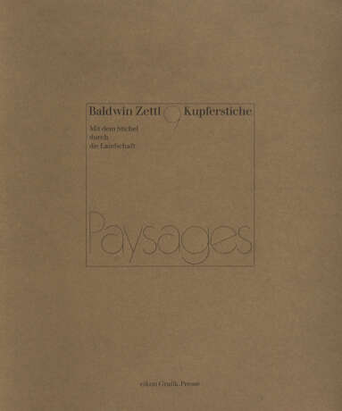 ZETTL, Baldwin: "Paysages" - Foto 1