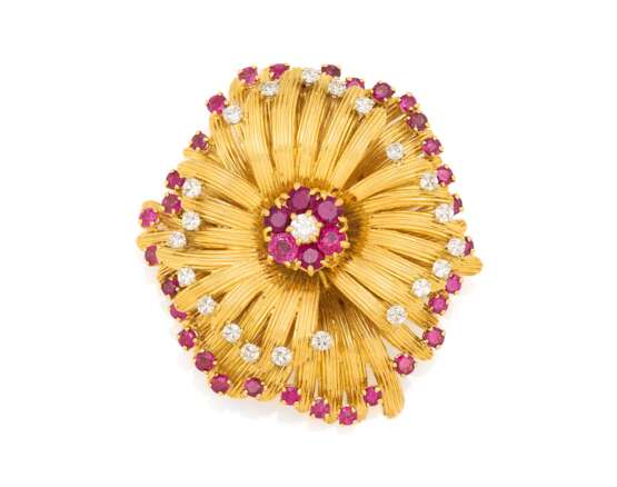 Ruby Diamond Brooch - Foto 1