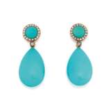 Turquoise Diamond Earrings - photo 1