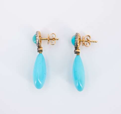 Turquoise Diamond Earrings - Foto 2