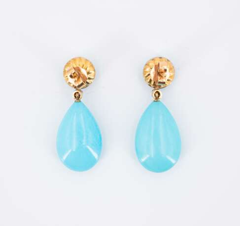 Turquoise Diamond Earrings - photo 3