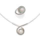 Pearl Diamond Set: Necklace and Ring - photo 1