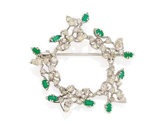 Emerald Diamond Brooch - photo 1