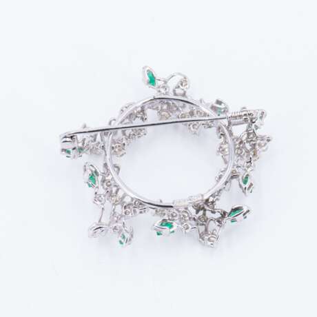 Emerald Diamond Brooch - photo 3