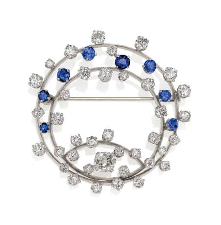 Sapphire Diamond Brooch - photo 1