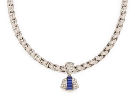 Sapphire Diamond Necklace - Foto 1