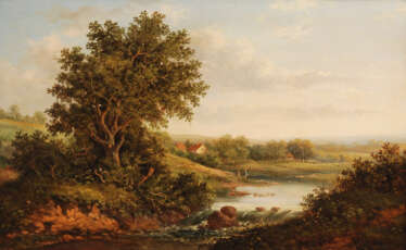 CONSTABLE, John Nachfolge: Sonnige Landschaft.