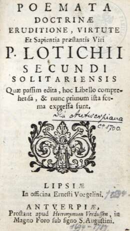 Lotichius Secundus , P, - Foto 1