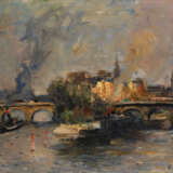 GALL, Francois (Ferenc): Dampfer an Pariser Brücke. - фото 1