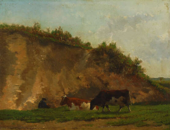 GAUTIER, Louis Francois: Kühe und Hirten im Gebirge. - фото 1