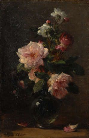 PETIT, Eugène: Rosenstillleben in Vase. - фото 1