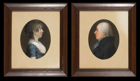 Porträtmaler um 1800: Bildnispendants eines Ehepaars. - фото 1