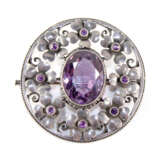 Prachtbrosche mit Amethysten - photo 1