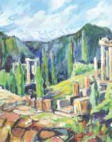 Hügelige Ruinenlandschaft