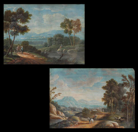 Zwei Landschaften um 1800. - Foto 1