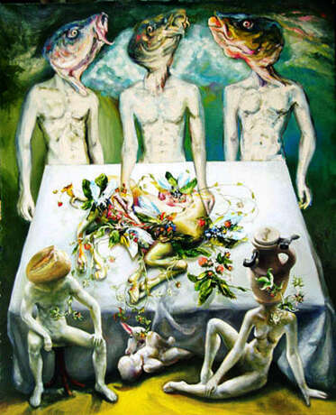 Трансформация Leinwand Ölfarbe Surrealismus Mythologische Malerei 2009 - Foto 1
