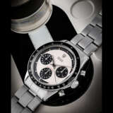 ROLEX. A VERY RARE AND WELL PRESERVED STAINLESS STEEL CHRONOGRAPH WRISTWATCH WITH BRACELET AND “PAUL NEWMAN” DIAL - Foto 1