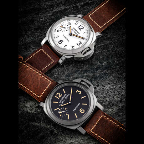 PANERAI. A SET OF TWO STAINLESS STEEL LIMITED EDITION WRISTWATCHES - Foto 1