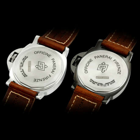 PANERAI. A SET OF TWO STAINLESS STEEL LIMITED EDITION WRISTWATCHES - photo 2