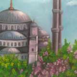 Голубая мечеть весной Масло на холсте на подрамнике Масляные краски Импресионизм Городской пейзаж Турция 2022 г. - фото 2