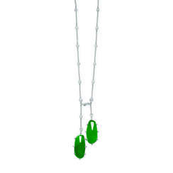 CARVIN FRENCH JADEITE AND DIAMOND PENDENT NECKLACE