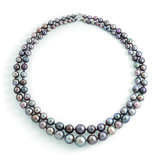 KERN MAGNIFICENT COLOURED NATURAL PEARL AND DIAMOND NECKLACE - Foto 1