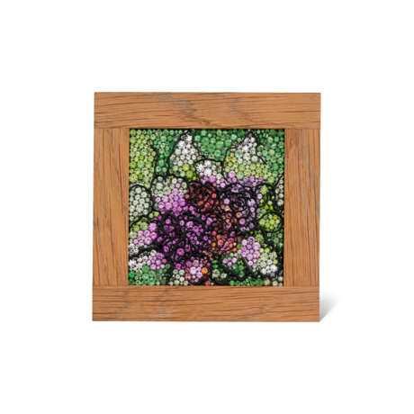 JAR MULTI-GEM AND WOOD `WATERCOLOUR FLOWERS` BROOCH - фото 1