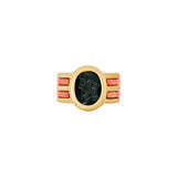 JAR ONYX AND CORAL RING - Foto 1
