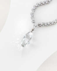 MAGNIFICENT HARRY WINSTON &#39;BRIOLETTE OF INDIA&#39; DIAMOND AND DIAMOND NECKLACE