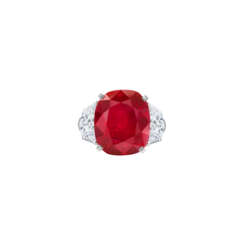 &#39;THE SUNRISE RUBY&#39;
SENSATIONAL CARTIER RUBY AND DIAMOND RING