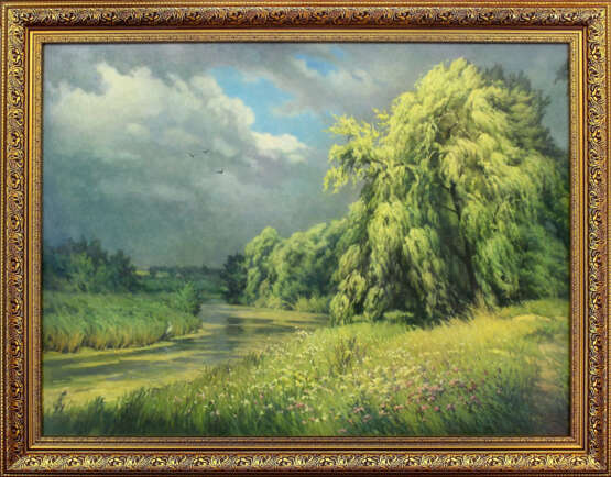 Painting “Before the rain”, Canvas, Oil paint, Realist, Landscape painting, Ukraine, 2020 - photo 4