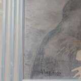 "Моя Мона Лиза" Холст на подрамнике Смешанная техника на холсте портртретная композиция современный реализм Гомель 2020 г. - фото 2