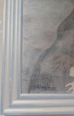 "Моя Мона Лиза" Canvas on the subframe Mixed media on canvas портртретная композиция современный реализм Гомель 2020 - photo 2