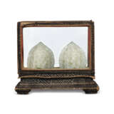 A PAIR OF WHITE JADE CARVINGS OF WALNUTS - photo 3