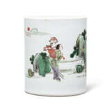 A FAMILLE VERTE CYLINDRICAL BRUSH POT - фото 2