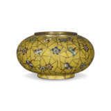 A SMALL CLOISONN&#201; ENAMEL YELLOW-GROUND COMPRESSED GLOBULAR WATER POT - фото 1