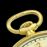 PATEK PHILIPPE. A RARE 18K GOLD POCKET WATCH WITH SECTOR AND TWO TONE DIAL - Foto 4