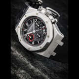 AUDEMARS PIGUET. A STAINLESS STEEL LIMITED EDITION AUTOMATIC CHRONOGRAPH WRISTWATCH WITH DATE - фото 1