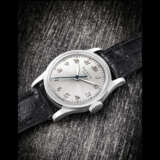 PATEK PHILIPPE. A VERY RARE STAINLESS STEEL WRISTWATCH WITH SWEEP CENTRE SECONDS AND BREGUET NUMERALS - photo 1