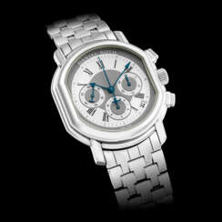 DANIEL ROTH. A STAINLESS STEEL AUTOMATIC CHRONOGRAPH WRISTWATCH WITH DATE AND BRACELET