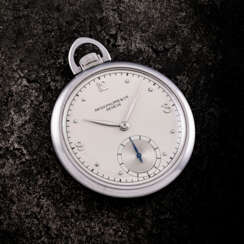 PATEK PHILIPPE. A RARE STAINLESS STEEL POCKET WATCH